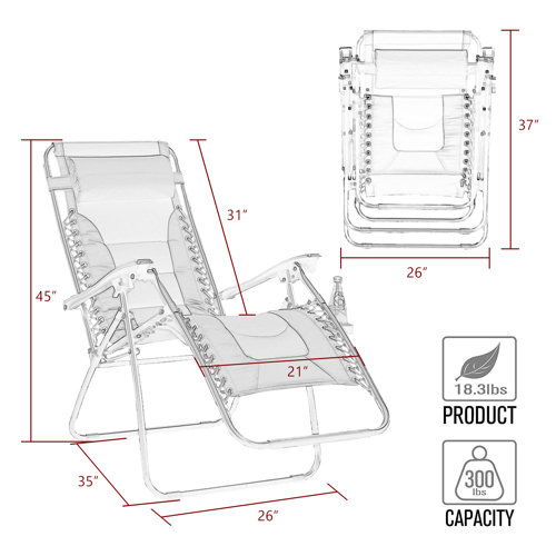 Wade Logan® Reclining Zero Gravity Chair with Cushion & Reviews Wayfair